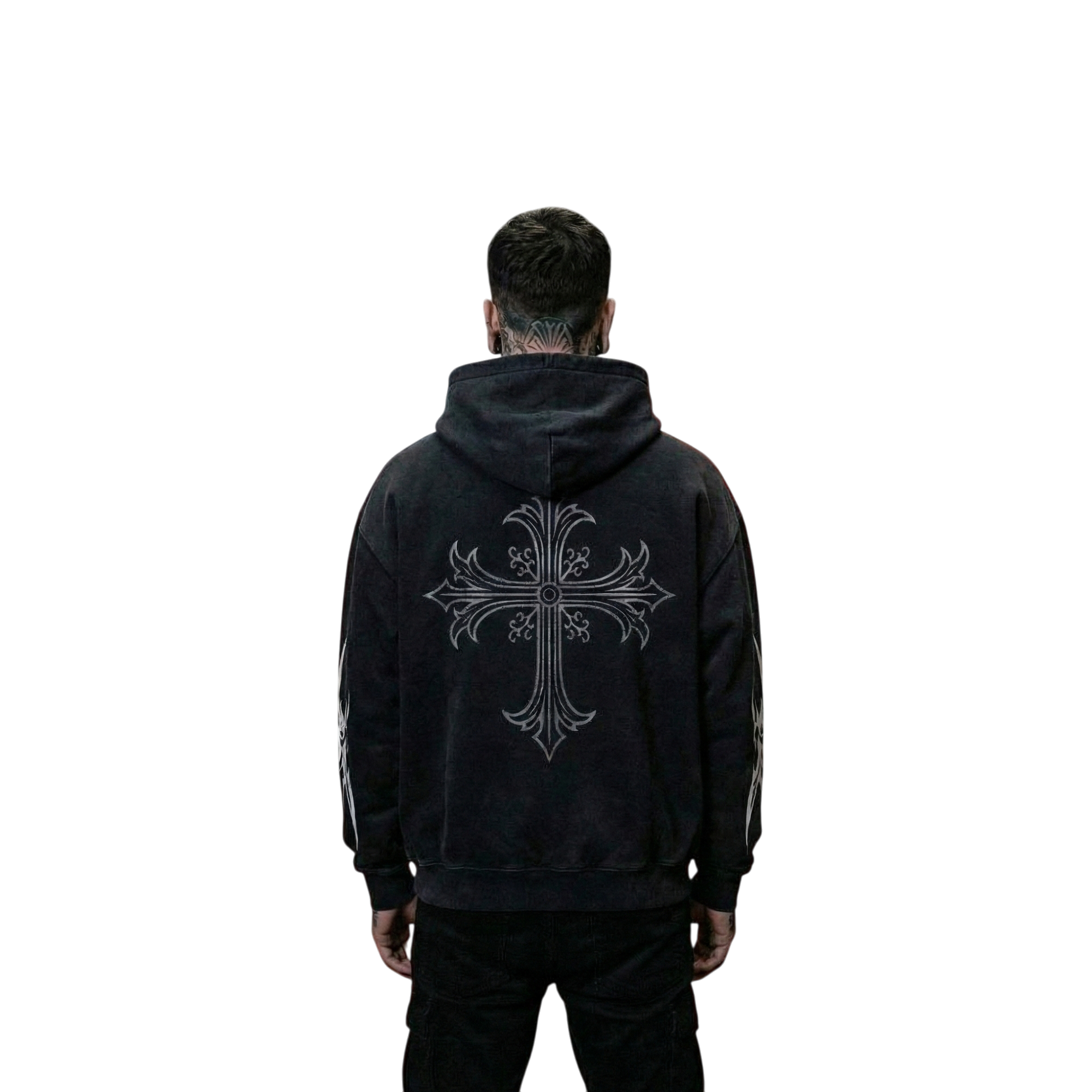Fallen Cross – Black Rite Oversized Hoodie
