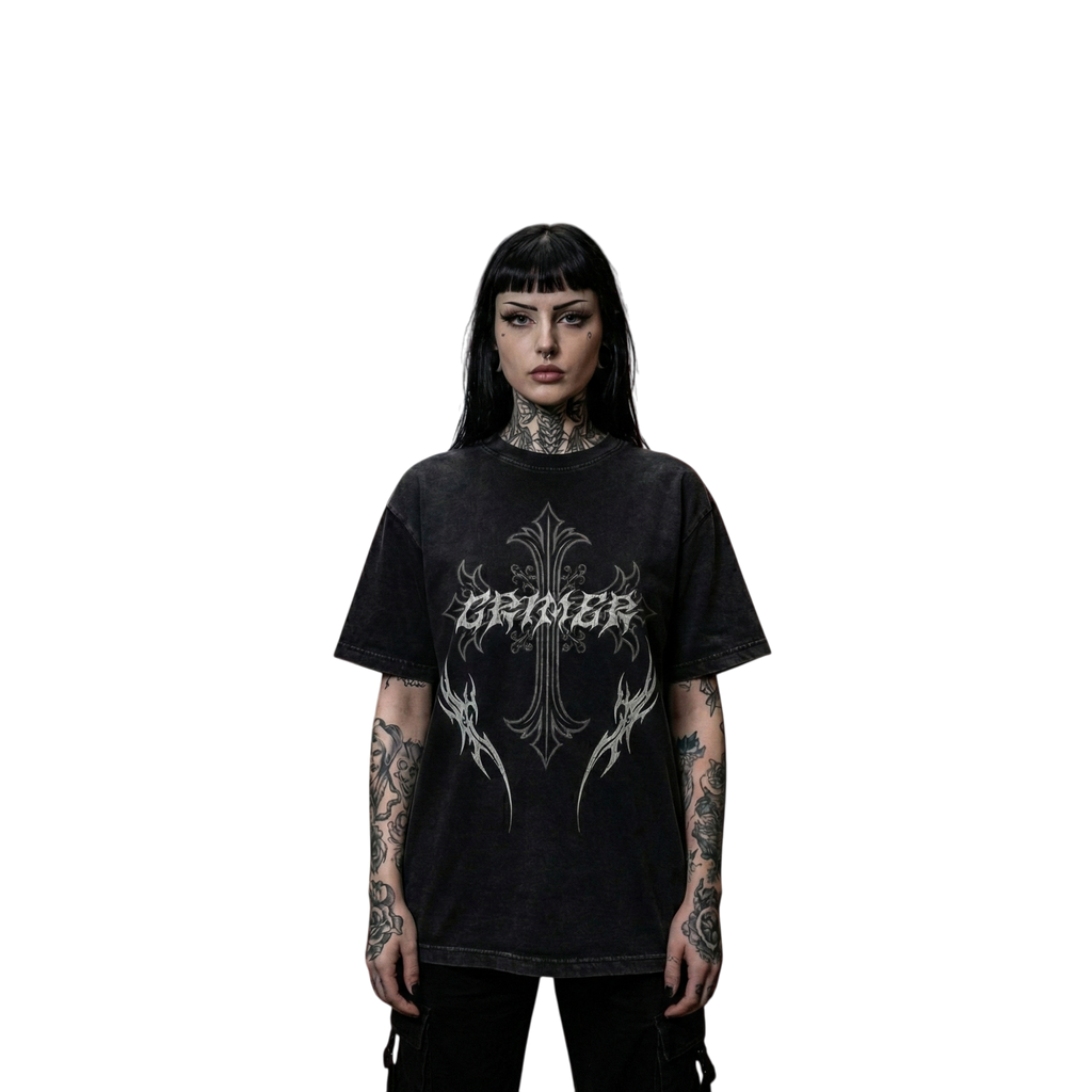 Fallen Cross Oversize Tee