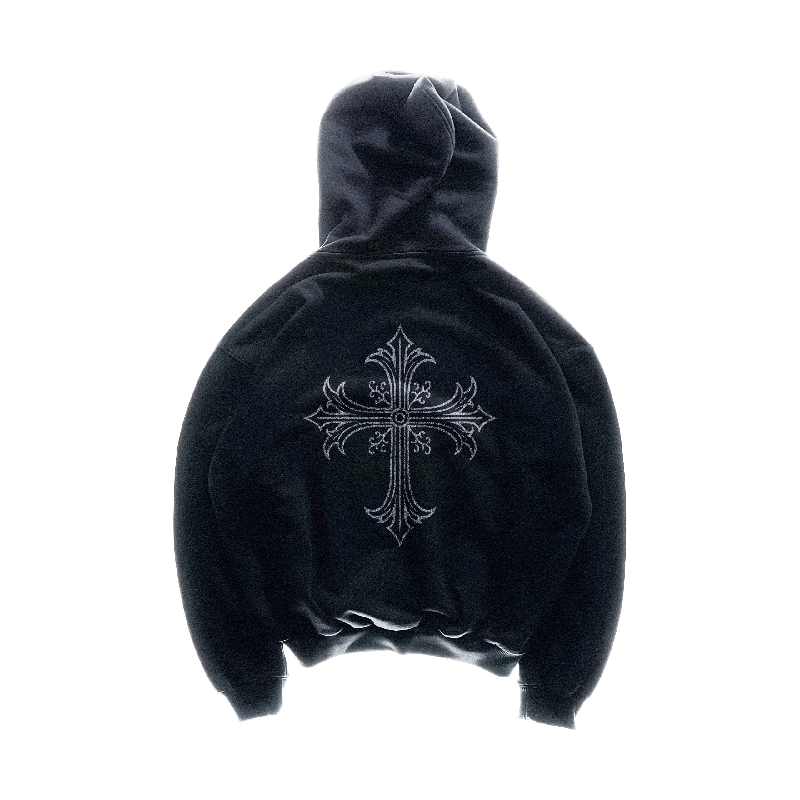 Fallen Cross – Black Rite Oversized Hoodie